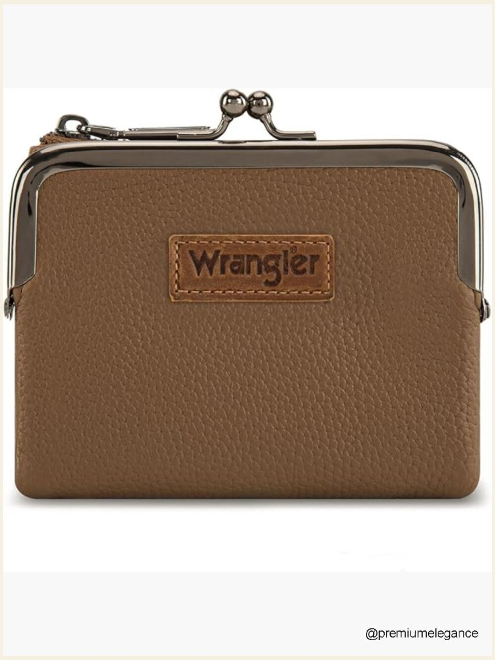 RFID Blocking Bifold Wallet with Kiss Clasp & Card Slots